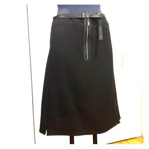 Louis Vuitton zipped A-line skirt